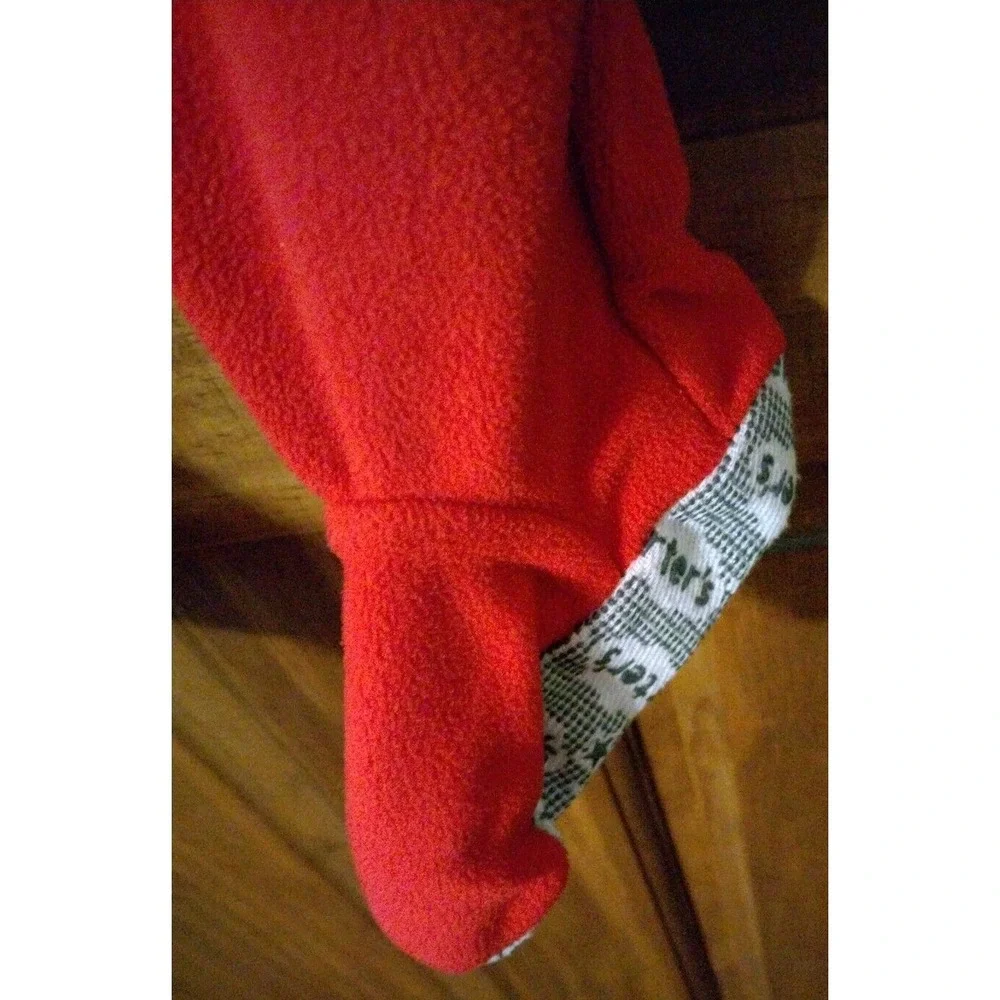 Carter's Size 18M Red Reindeer Fleece Christmas footed sleeper